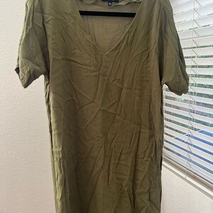 Madewell Short Sleeve Olive Dress